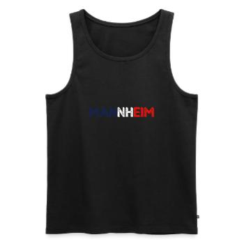 Mannheim Monnem Mannheimat - Männer Premium Bio Tank Top - Schwarz - Vorne - AI Model Male 178 light (178cm)