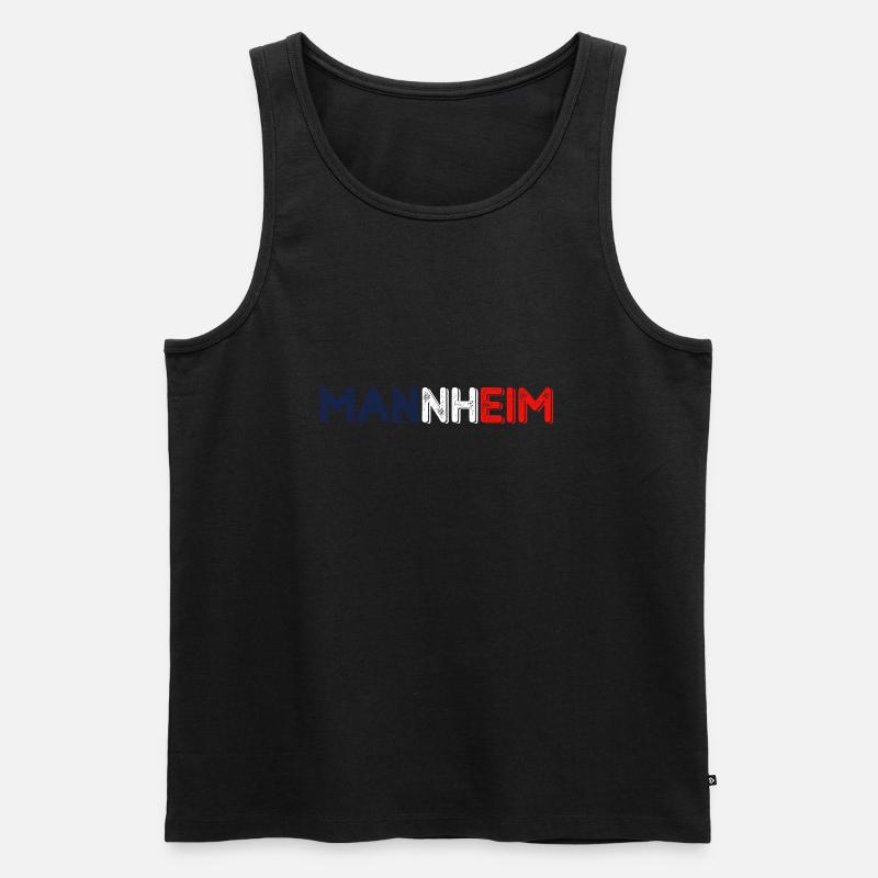 Mannheim Monnem Mannheimat - Männer Premium Bio Tank Top - Schwarz