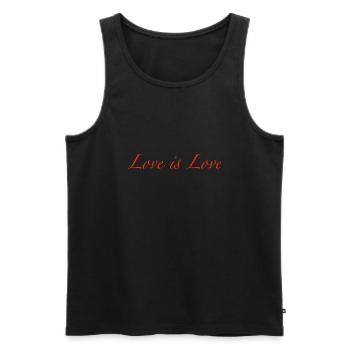 love is love - Men's Premium Organic Tank Top - black - Front - AI Model Male 178 light (178cm)