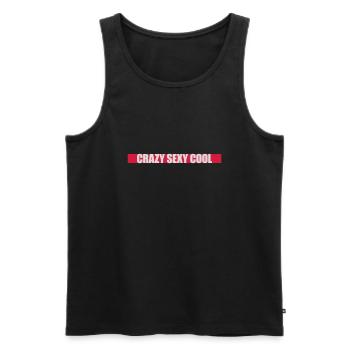 crazy sexy cool design - Men's Premium Organic Tank Top - black - Front - AI Model Male 178 light (178cm)