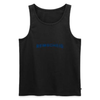 Remscheid Slogan - Deutschland - NRW - Männer Premium Bio Tank Top - Schwarz - Vorne - Michal (187cm)