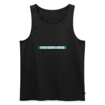 Binär Code Programm Sprache - Männer Premium Bio Tank Top - Schwarz - Vorne - AI Model Male 178 light (178cm)