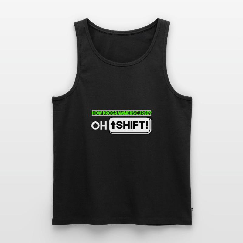 Programming - How programmers curse Oh shift Men's Premium Organic Tank Top