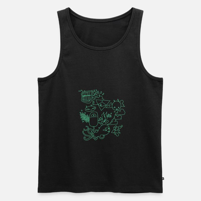 Grumpy Rabbits - Men's Premium Organic Tank Top - black