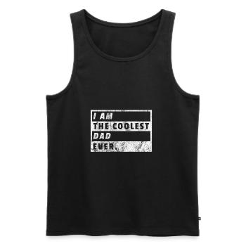 Geschenk bester Papa Vater Vatertag Papi - Männer Premium Bio Tank Top - Schwarz - Vorne - Michal (187cm)