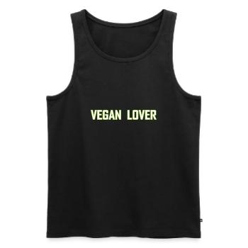 Vegan Veggie - Men's Premium Organic Tank Top - black - Front - Michal (187cm)