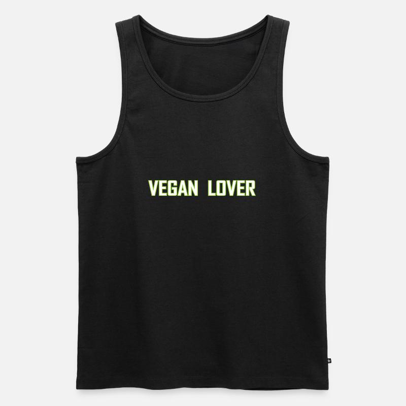 Vegan Veggie - Männer Premium Bio Tank Top - Schwarz