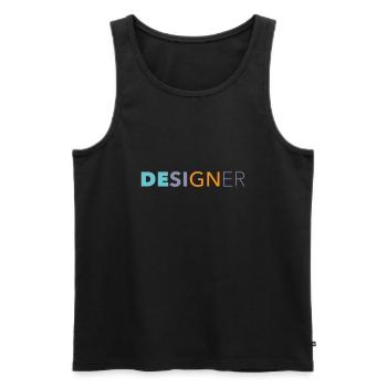 Designer - Männer Premium Bio Tank Top - Schwarz - Vorne - AI Model Male 178 light (178cm)