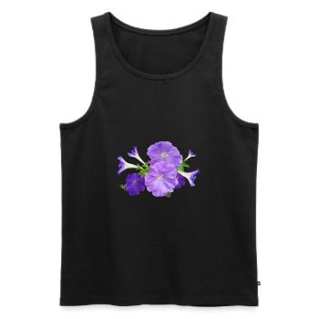 petunia petunie blumen flowers garten garden - Männer Premium Bio Tank Top - Schwarz - Vorne - AI Model Male 178 light (178cm)