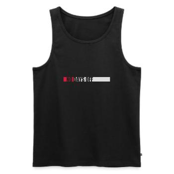 pas de jours de congé devis - Débardeur bio Premium Homme - noir - Devant - AI Model Male 178 light (178cm)