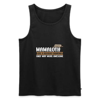 Oma Faultier Faultier Mama Oma Geschenk - Männer Premium Bio Tank Top - Schwarz - Vorne - Michal (187cm)