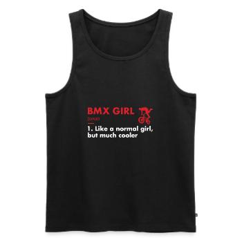 Sport Girl Definition BMX - Men's Premium Organic Tank Top - black - Front - Michal (187cm)