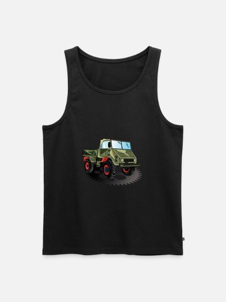 Unimog - Oldtimer - Offroad - Universal Motorgerät - Männer Premium Bio Tank Top - Schwarz