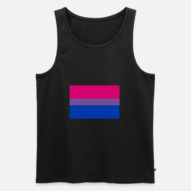 bisexual flag - Männer Premium Bio Tank Top - Schwarz