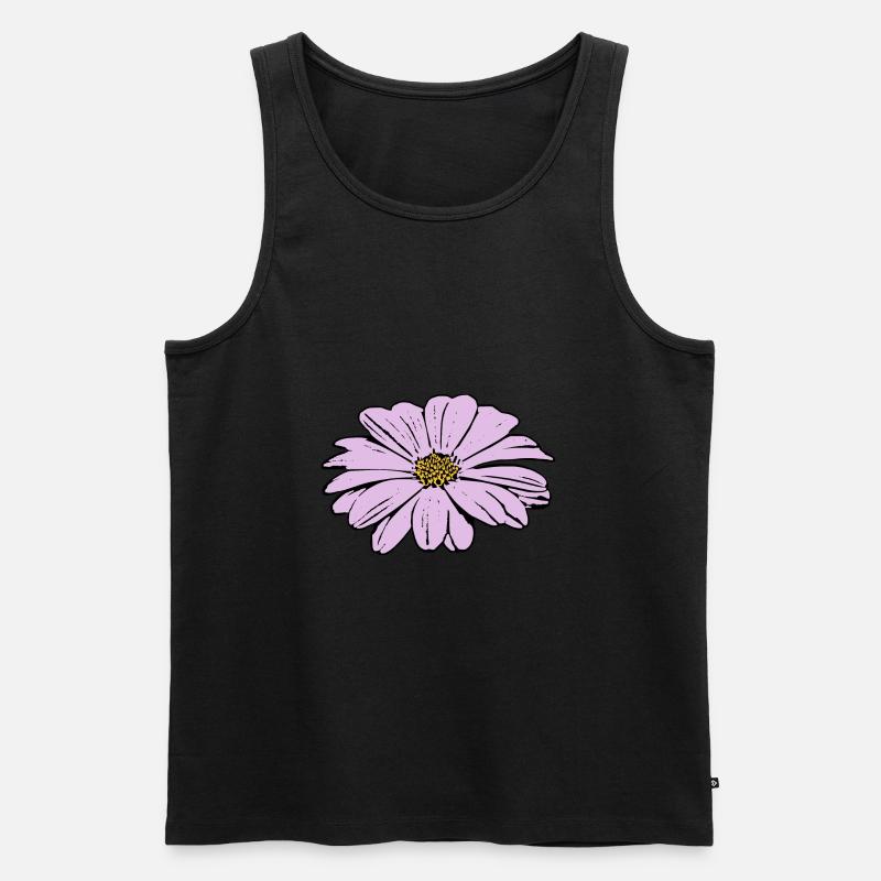 Fleur fleur pastel fleurs fleurs pastel lilas - Débardeur bio Premium Homme - noir