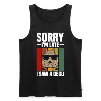 Degu | Nagetiere Chile Niedliches Tier Geschenk - Männer Premium Bio Tank Top - Schwarz - Vorne - AI Model Male 178 light (178cm)