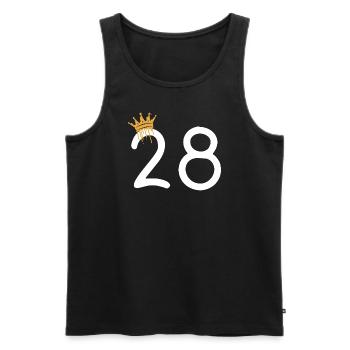 28 - Men's Premium Organic Tank Top - black - Front - Michal (187cm)