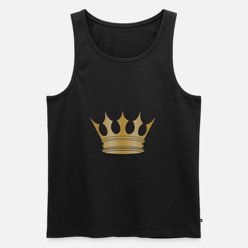 Krone - Männer Premium Bio Tank Top - Schwarz
