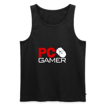 PC Gamer Computer Gaming idée cadeau - Débardeur bio Premium Homme - noir - Devant - Michal (187cm)