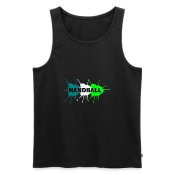 Lustiges Handball Tshirt Spruch Geschenk Männer - Männer Premium Bio Tank Top - Schwarz - Vorne - AI Model Male 178 light (178cm)