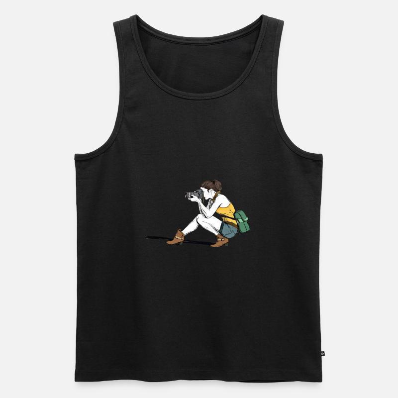 eine schöne Fotografin - Männer Premium Bio Tank Top - Schwarz