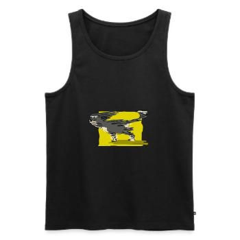 Gegenwind - Männer Premium Bio Tank Top - Schwarz - Vorne - AI Model Male 178 light (178cm)