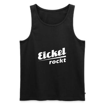 Eickel rockt - Textdesign mit Stadtnamen - Männer Premium Bio Tank Top - Schwarz - Vorne - Michal (187cm)