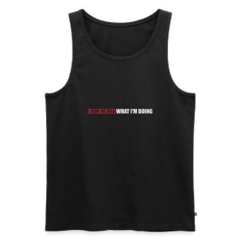 I Have No Idea - Men's Premium Organic Tank Top - black - Front - AI Model Male 178 light (178cm)