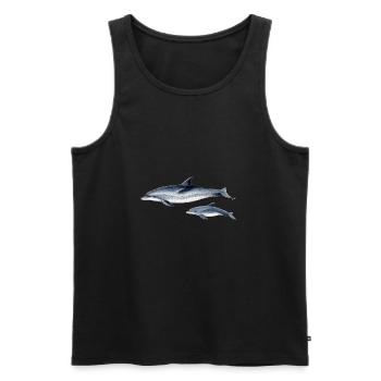 Spotted Dolphin - Spotted Dolphin - Dauphin tacheté - Männer Premium Bio Tank Top - Schwarz - Vorne - AI Model Male 178 light (178cm)