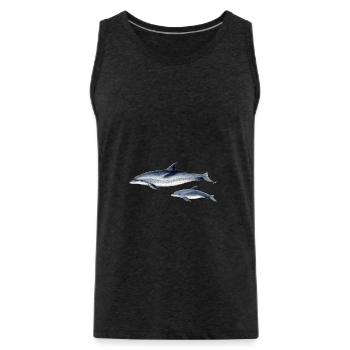 Spotted dolphin - Spotted dolphin - Dauphin tacheté - Men's Premium Organic Tank Top - charcoal grey - Front - Alexander (188cm)