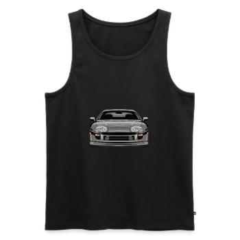 légendes ne meurent jamais Supra MKIV - Débardeur bio Premium Homme - noir - Devant - AI Model Male 178 light (178cm)