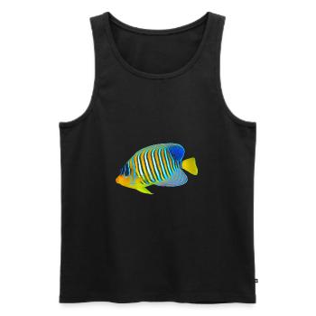Fisch - Männer Premium Bio Tank Top - Schwarz - Vorne - Michal (187cm)