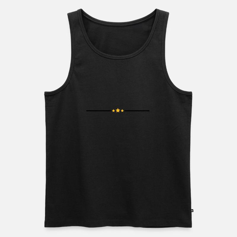 Ligne Star - Débardeur bio Premium Homme - noir