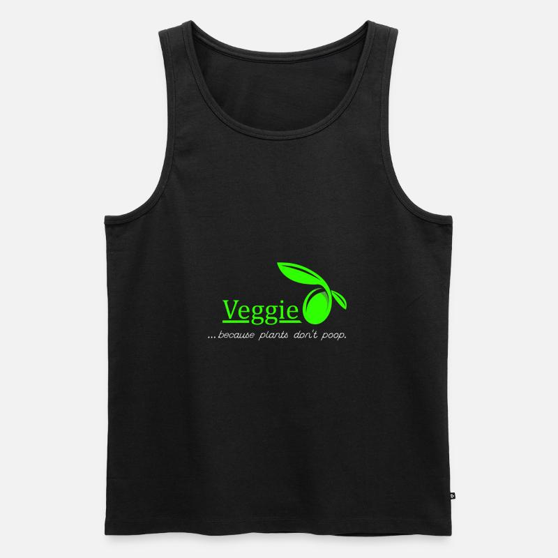 Veggie - Vegetarier. Geschenk Idee - Männer Premium Bio Tank Top - Schwarz