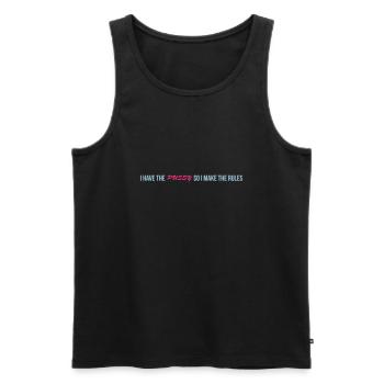i have the pussy so i make the rules - Männer Premium Bio Tank Top - Schwarz - Vorne - Michal (187cm)