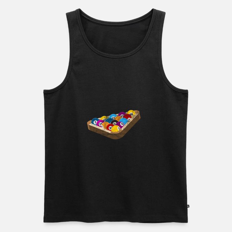 Billardkugeln Geschenk Billiardkugeln Billard - Männer Premium Bio Tank Top - Schwarz