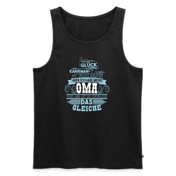 T-shirt pour le bonheur de l’oncle ne peut pas acheter OMA - Débardeur bio Premium Homme - noir - Devant - Michal (187cm)