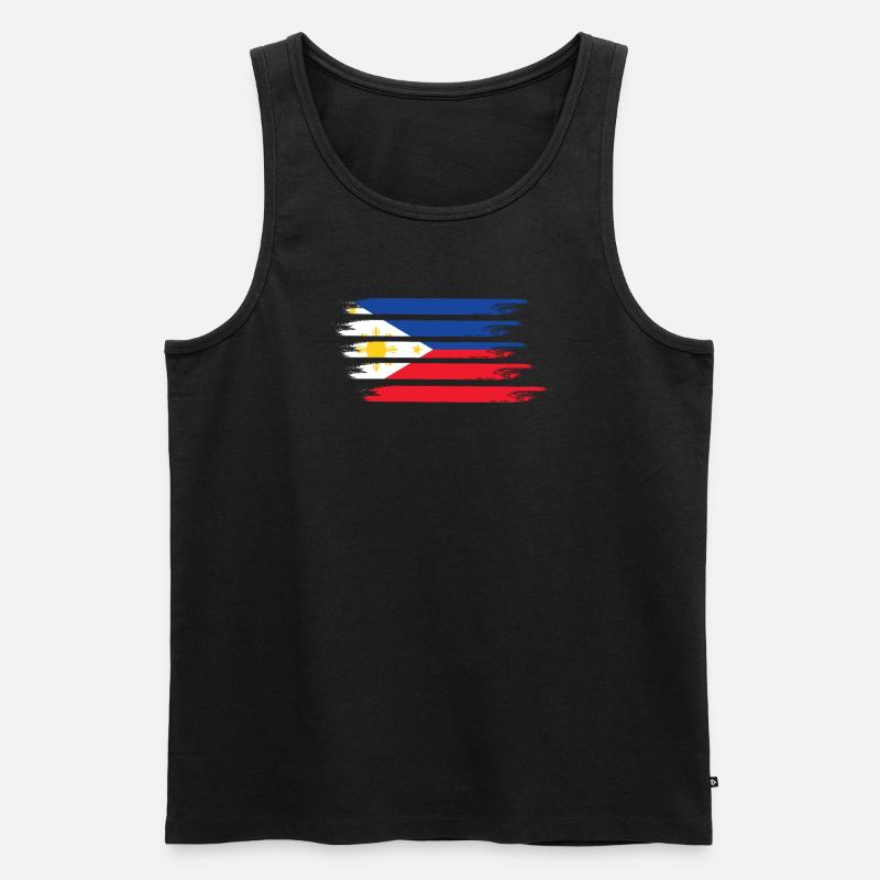 Philippinen Flagge - Männer Premium Bio Tank Top - Schwarz