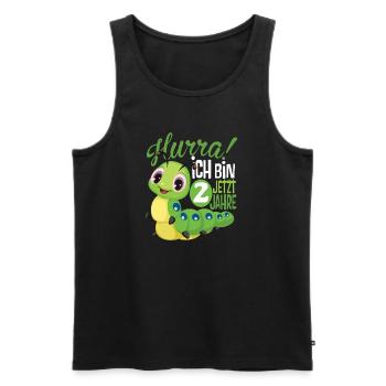 2 Geburtstag Kinder Raupe 2 Jahre - Männer Premium Bio Tank Top - Schwarz - Vorne - Michal (187cm)