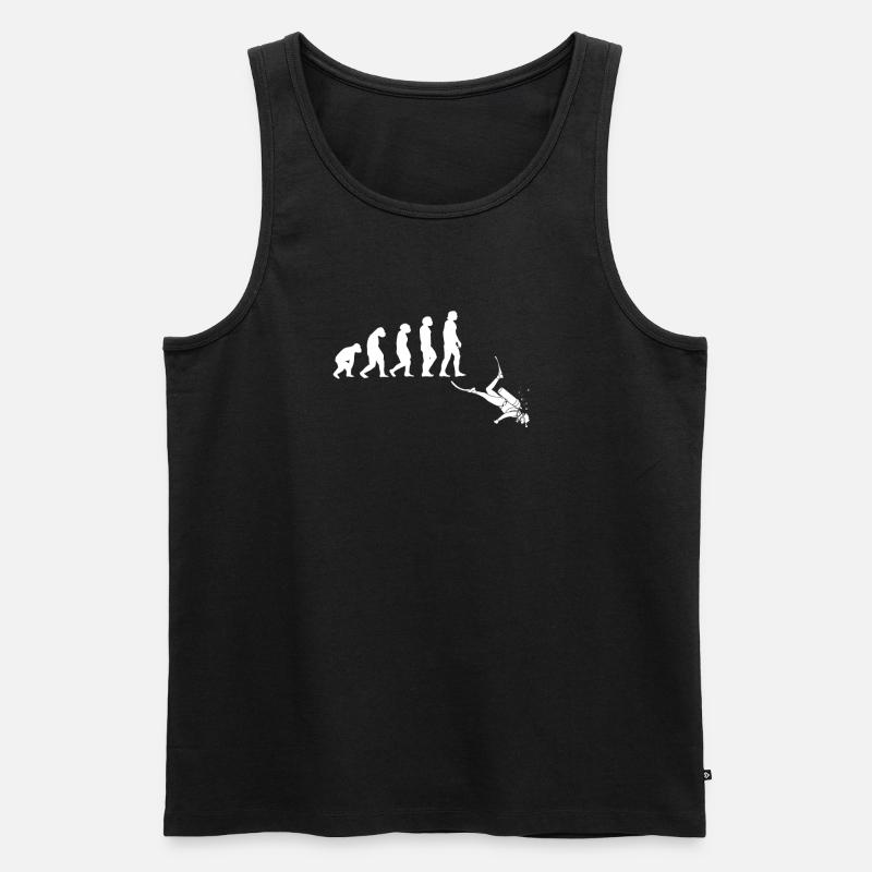 Diver evolution tshirt - Men's Premium Organic Tank Top - black