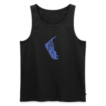 Amrum North Sea Island grunge - Men's Premium Organic Tank Top - black - Front - Michal (187cm)