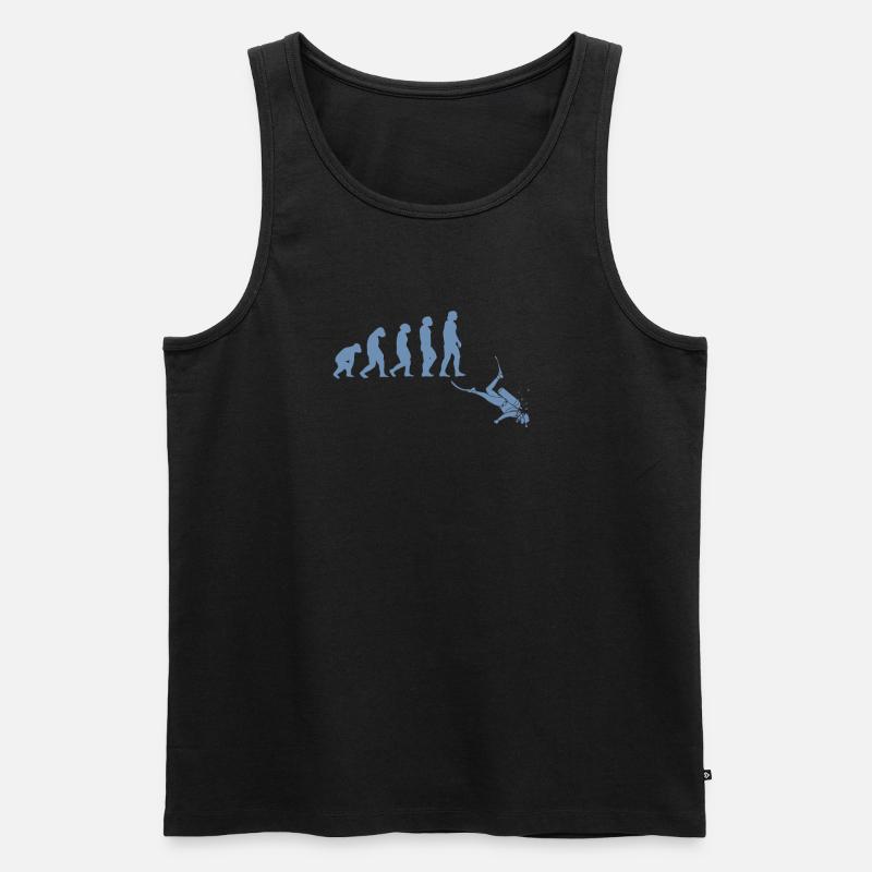 Diver Evolution Tshirt - Men's Premium Organic Tank Top - black