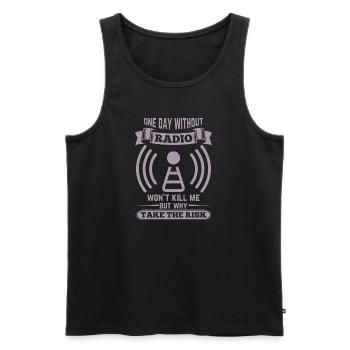 Amateurfunker ein Tag ohne funken wird mich nicht - Männer Premium Bio Tank Top - Schwarz - Vorne - AI Model Male 178 light (178cm)