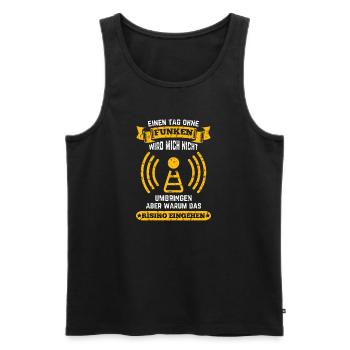 Amateurfunker ein Tag ohne funken wird mich nicht - Männer Premium Bio Tank Top - Schwarz - Vorne - AI Model Male 178 light (178cm)