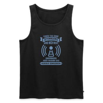 Amateurfunker ein Tag ohne funken wird mich nicht - Männer Premium Bio Tank Top - Schwarz - Vorne - AI Model Male 178 light (178cm)