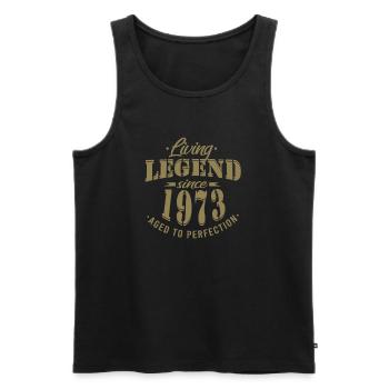 jahrgang 1973 Geburtstag Lebende Legende - Männer Premium Bio Tank Top - Schwarz - Vorne - AI Model Male 178 light (178cm)