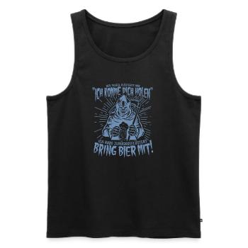 Bring Bier Mit! Bier Sensenmann T-Shirt - Männer Premium Bio Tank Top - Schwarz - Vorne - Michal (187cm)