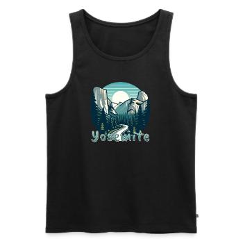 Parc national de Yosemite : la beauté de la nature - Débardeur bio Premium Homme - noir - Devant - AI Model Male 178 light (178cm)