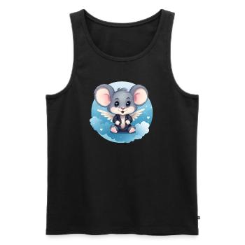 Maus Engel Flügel - Männer Premium Bio Tank Top - Schwarz - Vorne - AI Model Male 178 light (178cm)