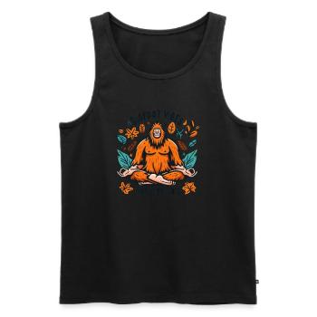 Yoga Bigfoot: bigfoot vibes yoga tribes - Männer Premium Bio Tank Top - Schwarz - Vorne - AI Model Male 178 light (178cm)